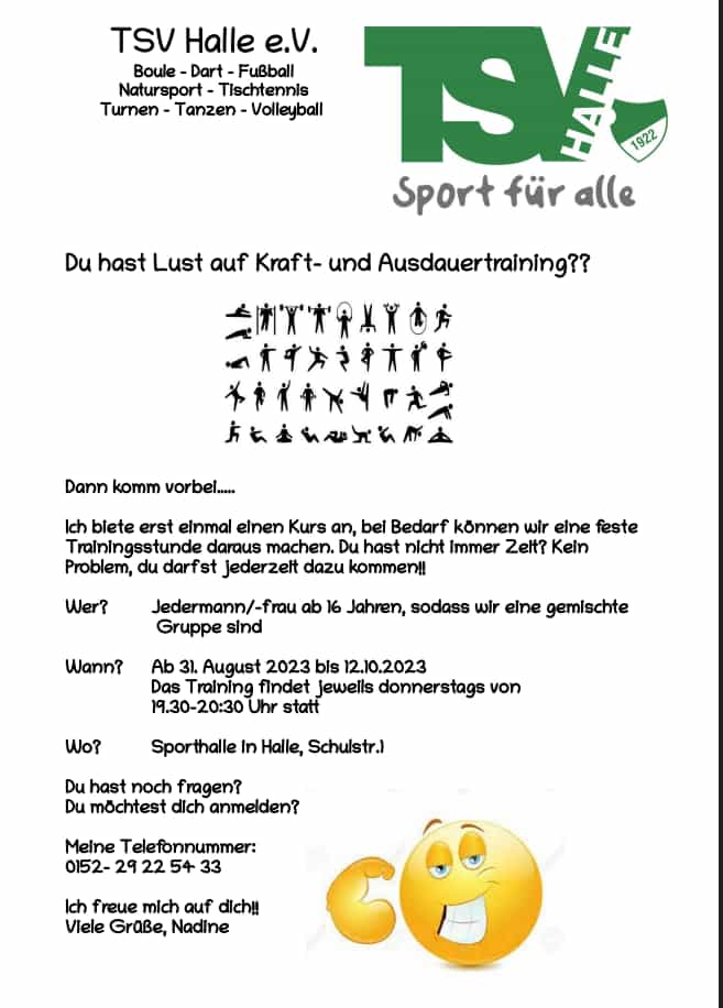 Kraft- und Ausdauertraining beim TSV?!